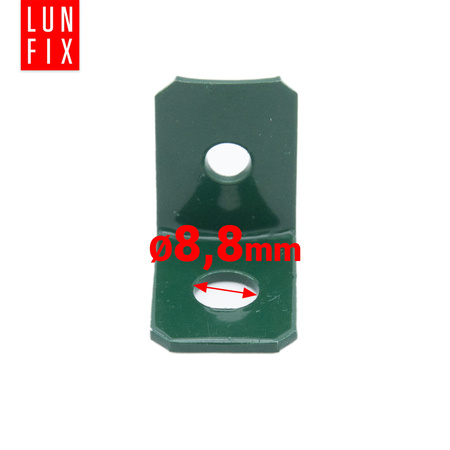 Mocowanie pręta naciągowego z wkrętem 5,5x19 zielony