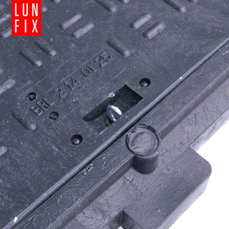 Właz do studni, klapa, pokrywa, studzienka, do szamba, 60x60 cm, Czarny 1,5t