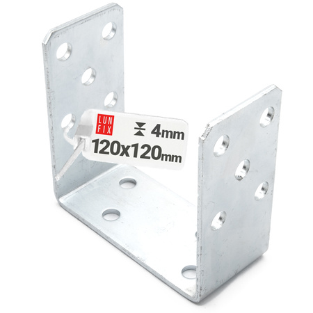 Podstawa słupa typu U 120x120mm kotwa do przykręcania