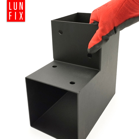 Łącznik belki kwadratowy L 120x120mm wspornik do kantówek 2 końce