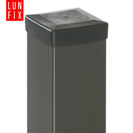 Nasadka na słupek 20x20 mm czarna daszek 100szt.