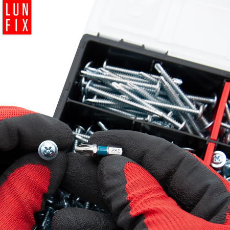 Zestaw wkrętów samowiercących 290szt. do metalu +bit PH2