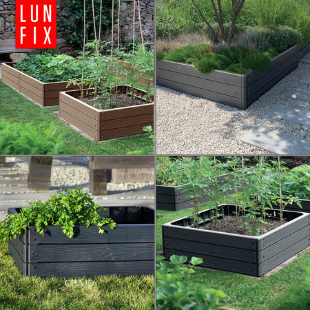 Grządka ogrodowa podwyższona 75x75x25cm rustykalna cegła