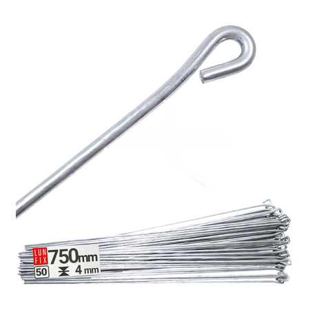 Pręt drut mocujący z oczkiem L 75cm płyta GK 50szt.