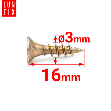 Wkręty uniwersalne 3x16 hartowane ocynkowane KDH 2000szt.