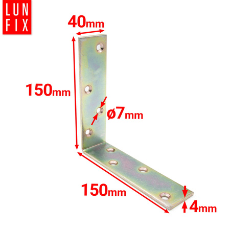 Kątownik belki szeroki KB4 150x150x40x4.0 mm