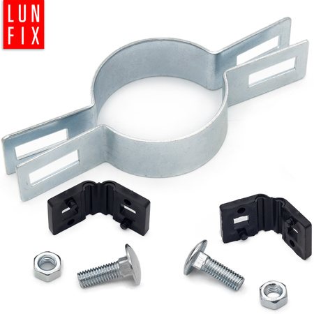 Obejma pośrednia fi48 mm srebrna komplet