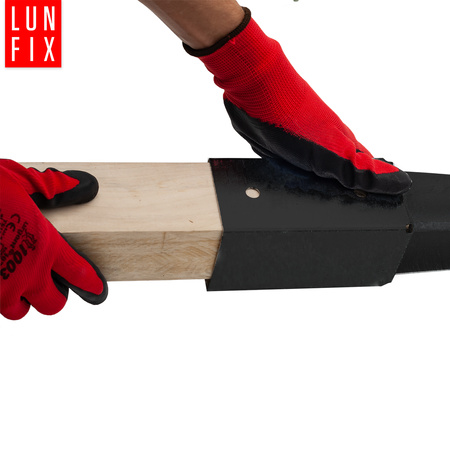 Podstawa słupa czarna wbijana 70x70 kotwa 750mm