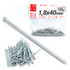 Gwoździe stolarskie 1,8x40mm srebrne ocynkowane 100g