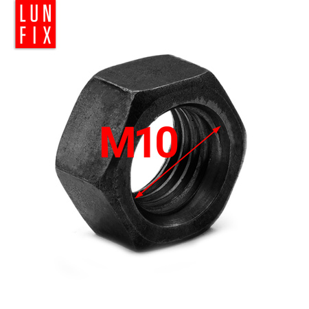 Nakrętka DIN 934 M10 kl 8 czarny ocynk (1kg)