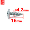 Wkręty samogwintujące 4,2x16mm z łbem podkładkowym do metalu WPC 100szt.