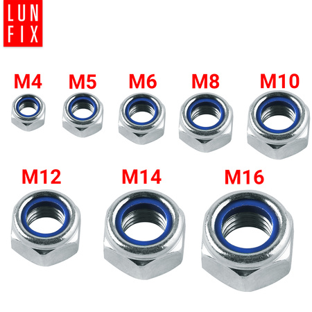 Zestaw nakrętek 172szt. samokontrujące M4-M16