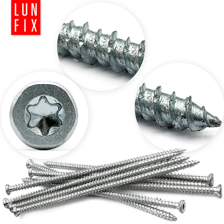 Wkręty do ościeżnic drzwi i okien 7,5x212mm ocynkowane 100szt.