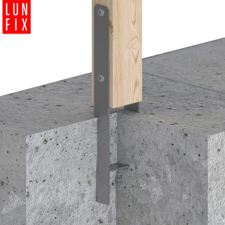 Podstawa słupa typ H 70x600x6 mm kotwa