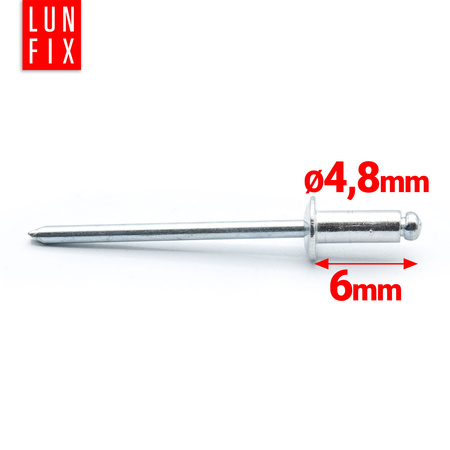 Nity zrywalne 4,8x6mm aluminiowo-stalowe 1kg