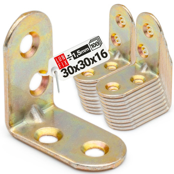 Kątownik meblowy 30x30x16x1,5 KR3 100szt.