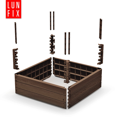 Grządka ogrodowa podwyższona 75x75x25cm rustykalna cegła