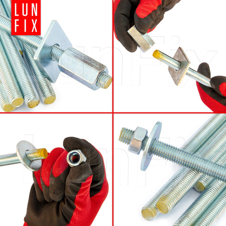 Pręt gwintowany szpilka M16 ocynkowany 1000 mm klasa 8.8 10szt.