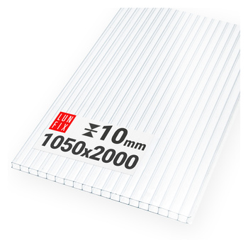 Poliwęglan komorowy 10mm płyta bezbarwna 105x200cm