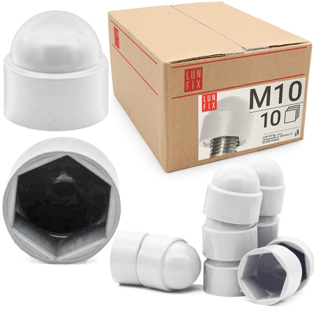 Zaślepka na śruby M10/17 maskownica kołpak biała 10szt.