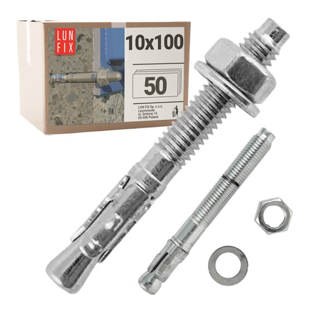 Kotwa ekspresowa do betonu M10 100mm pierścieniowa rozprężana 50szt.