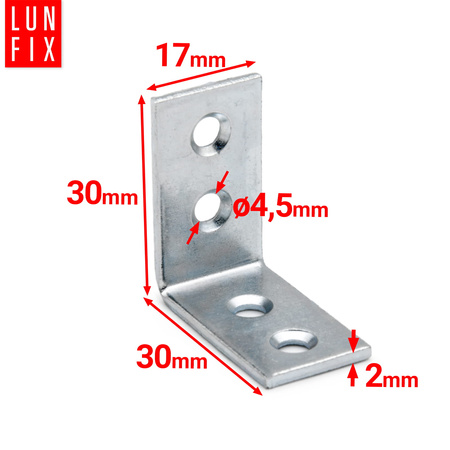 Kątownik wąski 30x30x17x2,0 KW2 1szt.