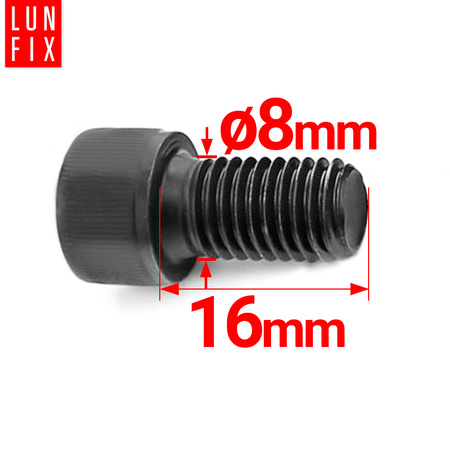 Śruba imbusowa M8 16mm czarny ocynk DIN 912 kl 8.8 1kg