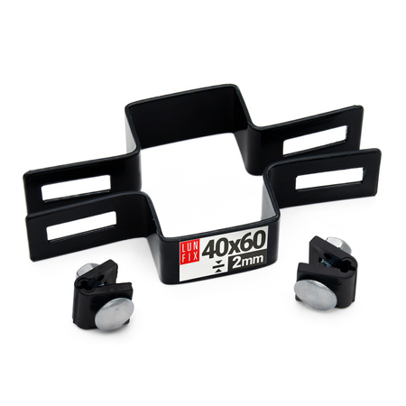 Obejma pośrednia 40x60 mm czarna komplet