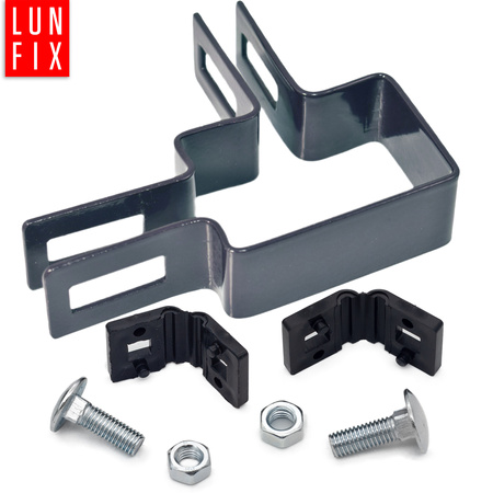 Obejma narożna 40x60 mm grafitowa komplet