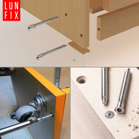 Wkręty konfirmaty 7x50mm do drewna ocynkowane 1000szt.