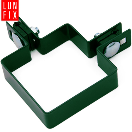 Obejma narożna 80x80 mm zielona komplet