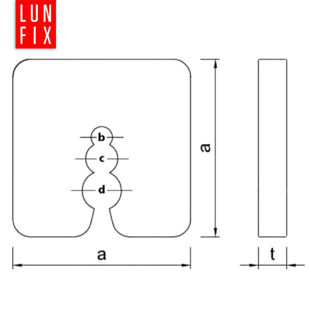Podkładka dystansowa 3mm 50x50mm wyrównująca 50szt.