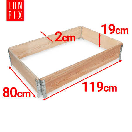 Grządka podwyższona 120x80x20cm warzywniak skrzynia