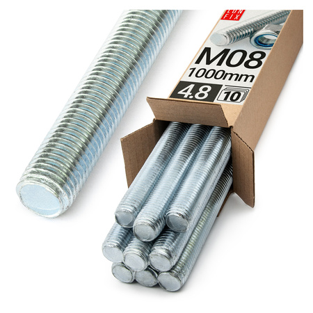 Pręt gwintowany szpilka M8 ocynkowany 1000 mm 10szt.