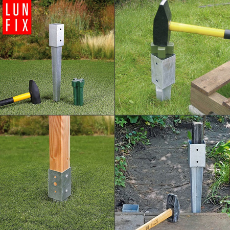 Podstawa słupa wbijana 70x70x2 kotwa 750mm