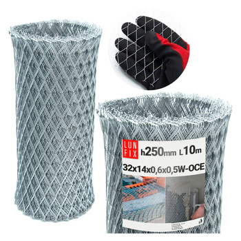 Siatka podtynkowa metalowa h0,25m 10mb.