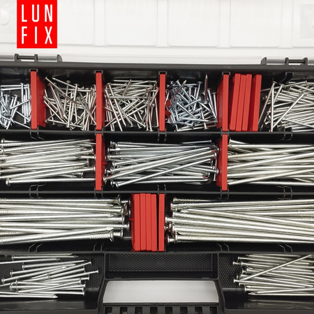 Zestaw gwoździ 340szt. budowlane 1,6x25-4x120 ocynk