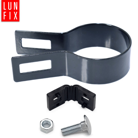 Obejma końcowa początkowa fi48 mm grafitowa komplet