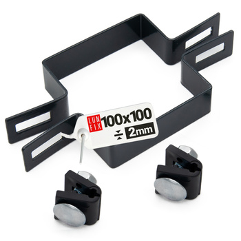 Obejma pośrednia 100x100 mm grafitowa komplet