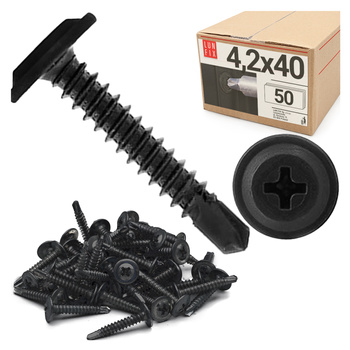 Wkręty samowiercące do metalu 4,2x40 fosfatowane 50szt.