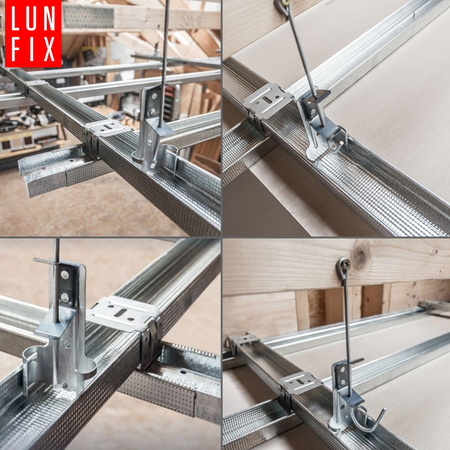 Wieszak obrotowy ze sprężyną profil CD60 płyta G-K 100sz