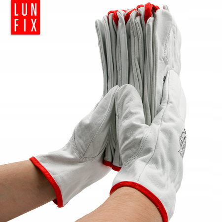 Rękawice robocze z koziej skóry 10 XL białe 1szt.