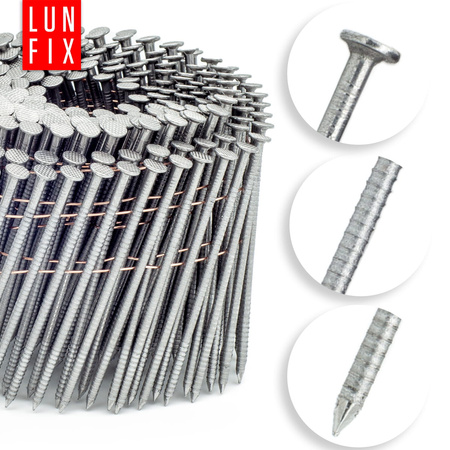 Gwoździe do gwoździarki bębnowej 120mm 3,4x120 pierścieniowe na drucie 1800szt.