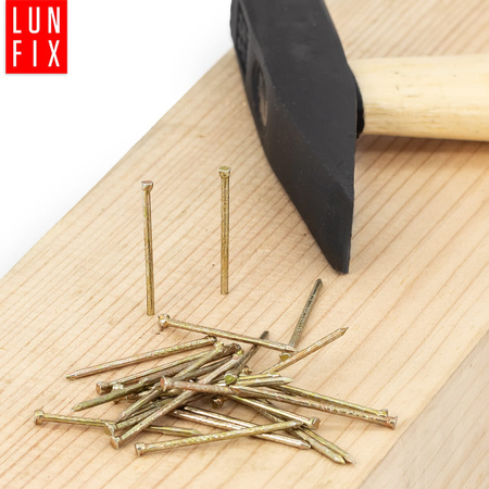 Gwoździe stolarskie 1,4x25mm żółte ocynkowane DIN1152 100g