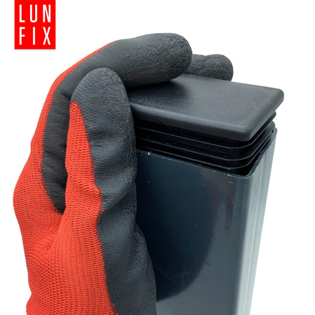 Zaślepka kwadratowa 40x40 nasadka do profili czarna 10szt.