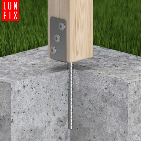 Zestaw podstawa słupa z prętem 70 mm + wkręty