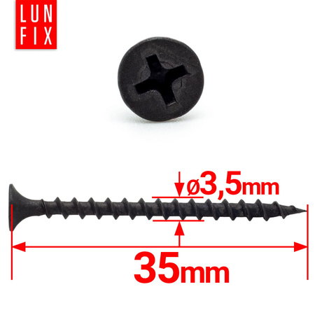 Wkręty do płyt gipsowych g-k 3,5x35 do drewna KSGD 1000szt.