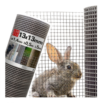 Siatka przeciw gryzoniom 50cm 13x13 fi1,4mm zgrzewana ocynkowana 5mb