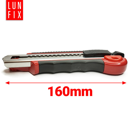 Nóż z ostrzem łamanym premium tapeciak 18mm + 5 ostrzy wymiennych