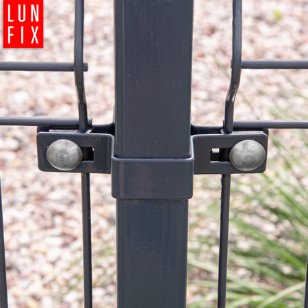 Obejma pośrednia do paneli ogrodzeniowych 80x80 grafit